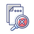 No results found RGB color icon Royalty Free Stock Photo