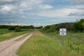 No Through Road Sign, Country Road, Saskatchewan, Canada.