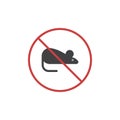 No rodents flat icon