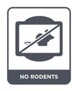 no rodents icon in trendy design style. no rodents icon isolated on white background. no rodents vector icon simple and modern