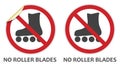 No Rollerblades Sign Royalty Free Stock Photo
