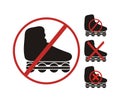 No rollerblading symbol