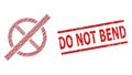 No Rules Mosaic of No Rules Icons and Distress Do Not Bend Stamp Royalty Free Stock Photo