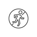 No running line icon.