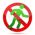 No running sign