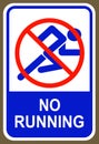 No running sign