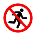 no running - sign