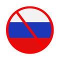 No Russia symbol icon