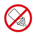 No salt sign icon simple design.