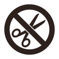 No scissors sign