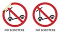 No Scooters Sign