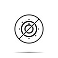 No selector icon. Simple thin line, outline vector of laundry ban, prohibition, forbiddance icons for ui and ux, website or mobile
