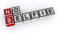 No selfie word block on white Royalty Free Stock Photo