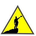 No selfies danger sign vector logo