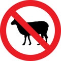 No sheeps sign Royalty Free Stock Photo