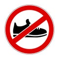 No shoes sign - vector