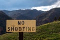 No shooting sign - gun ban