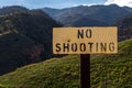 No shooting sign for guns firearms Royalty Free Stock Photo