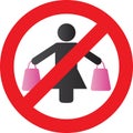 No Shopping Royalty Free Stock Photo