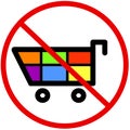 No shopping Royalty Free Stock Photo