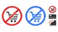 No Shopping Composition Icon of Circle Dots