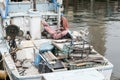 Fishing boat, lots of junk Royalty Free Stock Photo