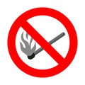 No sign of fire, no flames, hpichki banned the burning of prohibited Royalty Free Stock Photo