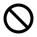 No sign, prohibition symbol design isolated on white background Royalty Free Stock Photo