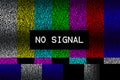 No signal TV test pattern background