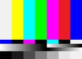 No Signal TV Test Pattern Vector. Television Colored Bars Signal. Introduction And The End Of The TV Programming. SMPTE Color Bars