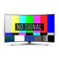 No Signal TV Test Vector. Lcd Monitor. Flat Screen TV. Television Colored Bars Signal. SMPTE Color bars Royalty Free Stock Photo