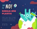 No single use plastic graphic content layout