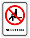 No Sitting Symbol Sign, Vector Illustration, Isolate On White Background Label .EPS10