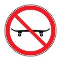 No skateboarding icon