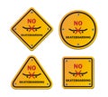 No skateboarding roadsigns Royalty Free Stock Photo