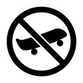 No Skateboards Sign Vector