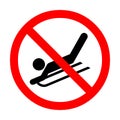 No sledding sign illustration