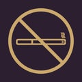 No smoke icon. Stop smoking symbol. Vector. Royalty Free Stock Photo