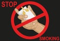 No smoke. Reject the offer of cigarettes. The concept of tobacco