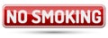 NO SMOKING - Abstract beautiful button with text. Royalty Free Stock Photo