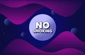 No smoking banner. Stop smoke sign. Vector Royalty Free Stock Photo