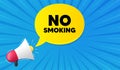 No smoking banner. Stop smoke sign. Vector Royalty Free Stock Photo