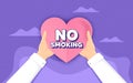 No smoking banner. Stop smoke sign. Vector Royalty Free Stock Photo