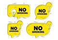 No smoking banner. Stop smoke sign. Vector