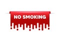 No smoking banner. Stop smoke sign. Vector Royalty Free Stock Photo