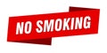 no smoking banner template. no smoking ribbon label.