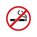 No smoking cigarette sign. EPS 10 vector illustration Royalty Free Stock Photo