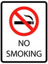 No Smoking cigarettes sign. vector illustration