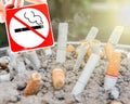 No smoking day with sign. No Tobacco Day Royalty Free Stock Photo