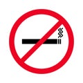 No smoking flat symbol vector icon. Forbidden sign isolated on white background.illustration Royalty Free Stock Photo